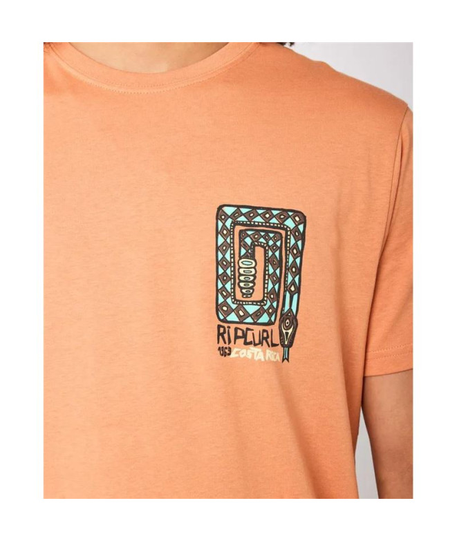 Camiseta Rip Curl Desti Animals Hombre Coral