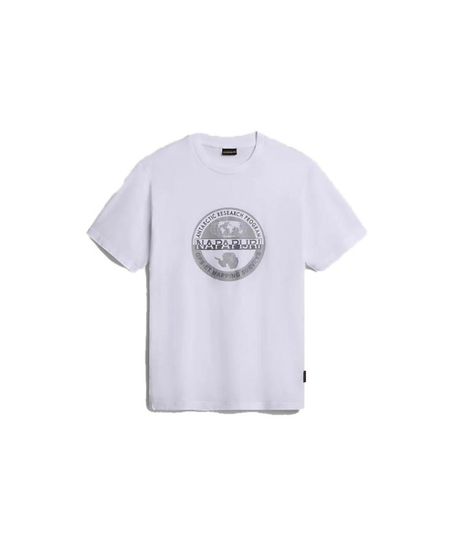 Camiseta Napapijri S-Bollo Ss 1 Branco 002 Homem