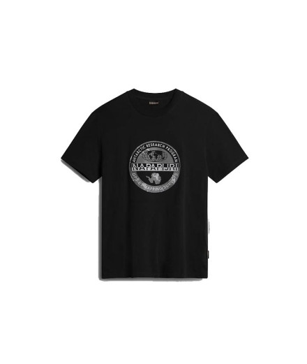 Camiseta Napapijri S-Bollo Ss 1 Preto 041 Homem
