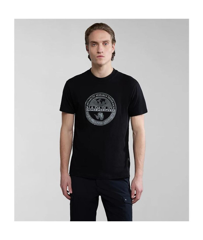 Camiseta Napapijri S-Bollo Ss 1 Preto 041 Homem