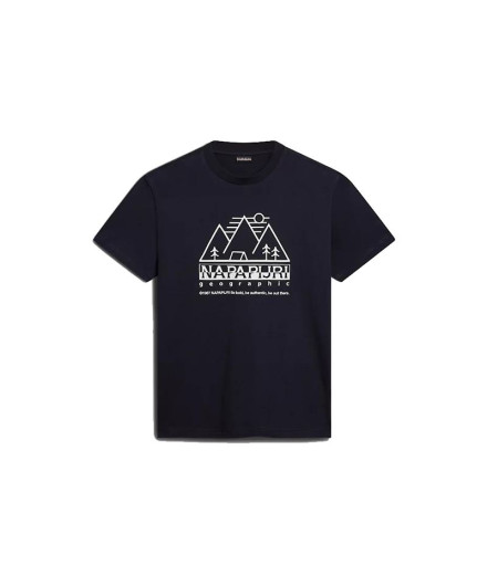 T-shirt Napapijri S-Faber Noir 041 Homme