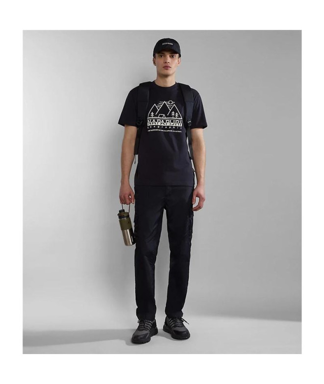 Camiseta Napapijri S-Faber Preto 041 Homem