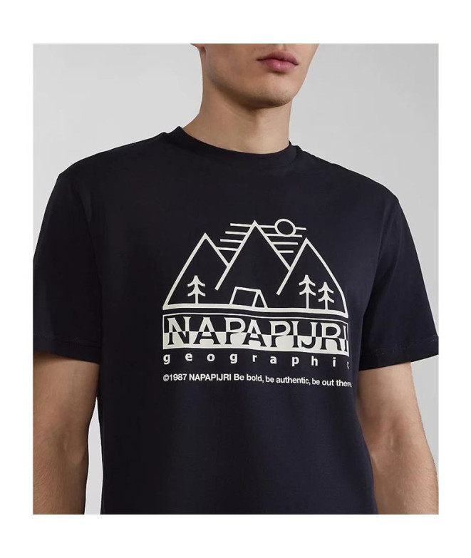 T-shirt Napapijri S-Faber Noir 041 Homme