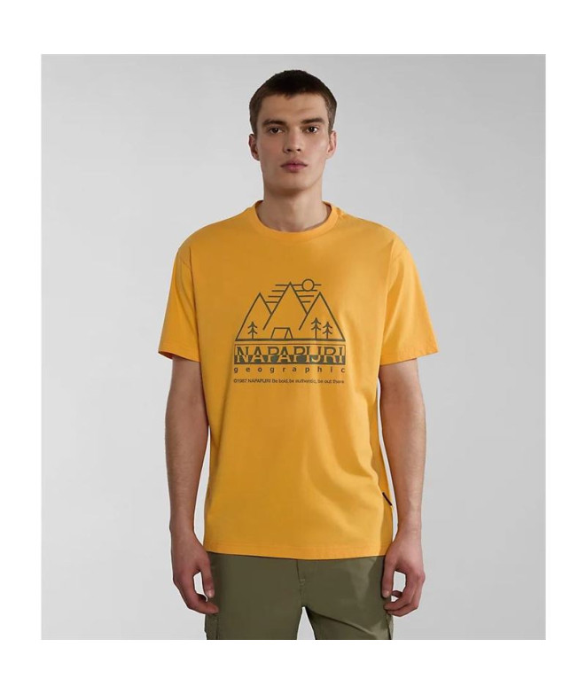 Camiseta Napapijri S-Faber Amarelo Homem