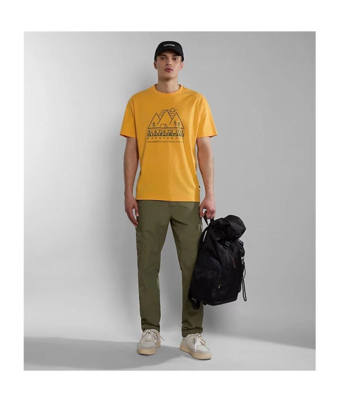 Camiseta Napapijri S-Faber Amarelo Homem