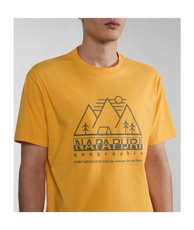 Camiseta Napapijri S-Faber Amarelo Homem