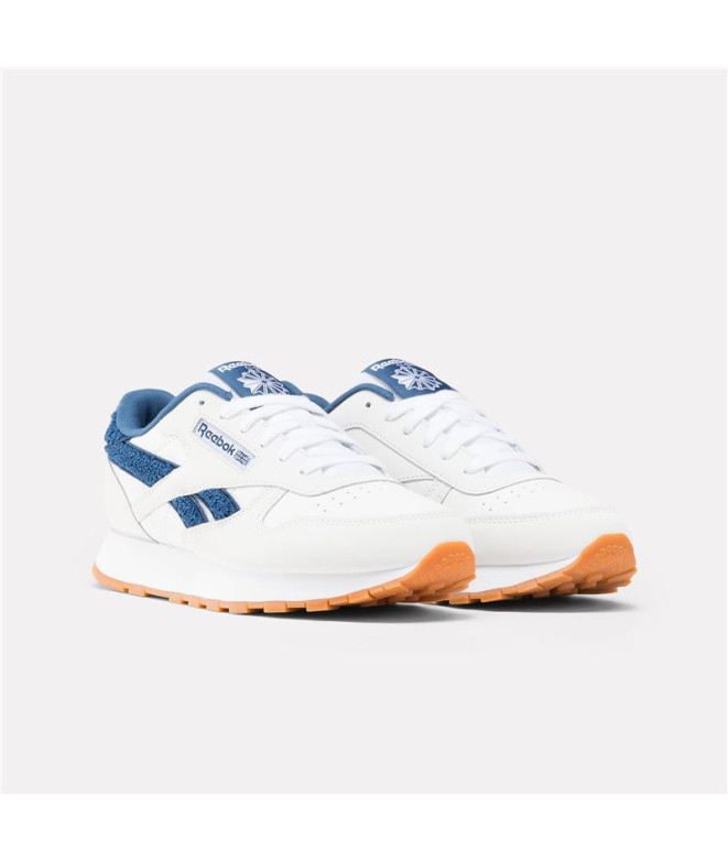 Chaussures Reebok Classic Cuir Enfant Blanc/Bleu