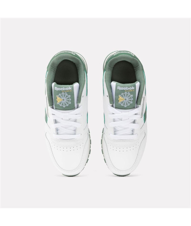Chaussures Reebok Classic Cuir Enfant Blanc/Vert
