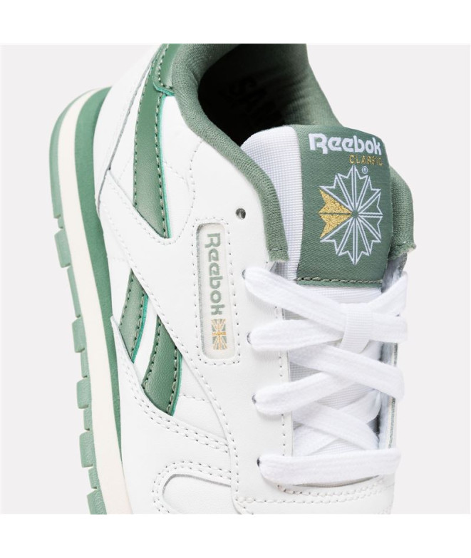 Chaussures Reebok Classic Cuir Enfant Blanc/Vert