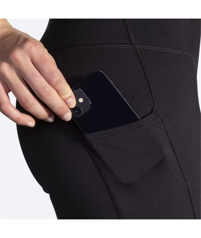 Pantalones de Running Brooks Spark 8" Mujer Negro