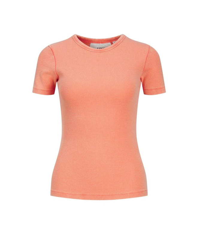 T-shirt Jack & Jones Jxfrankie Wash Ss Femme Coral