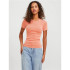 Camiseta Jack & Jones Jxfrankie Wash Ss Mulher Coral