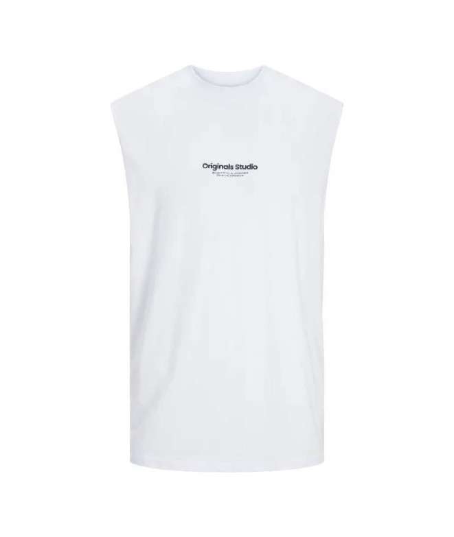 T-shirt Homme Jack & Jones Jovesterbro Débardeur blanc