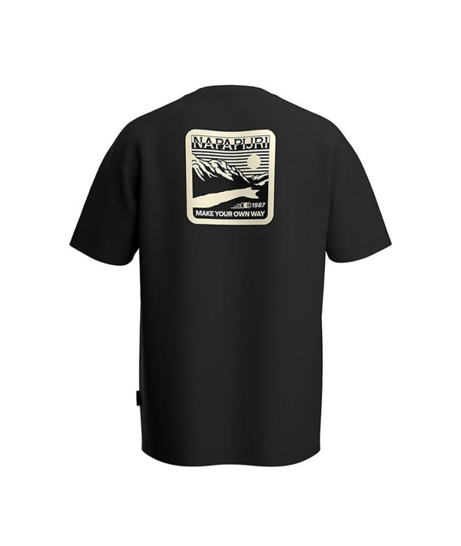 Camiseta Napapijri S-Gouin Preto 041 Homem