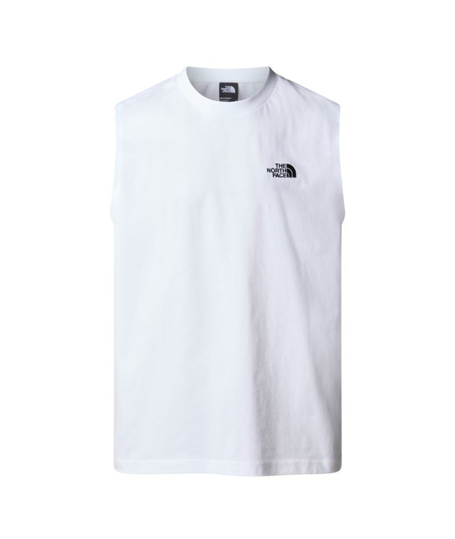 Camiseta The North Face Tanque com cúpula simples de tamanho grande Homem Branco