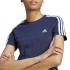 Camiseta adidas Essentials 3-Stripes Mulher Azul
