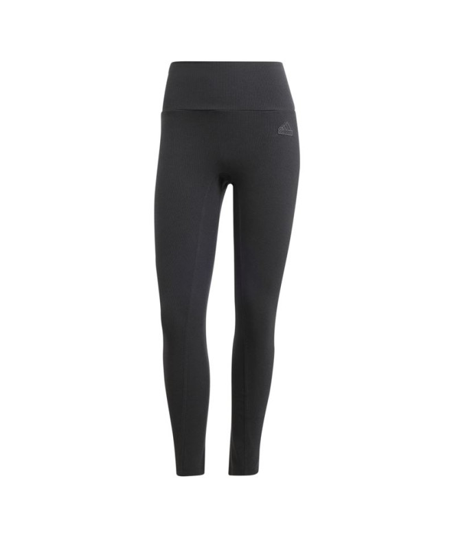 Malhas adidas Lounge Ribbed Hgh-Waist Mulher Preto