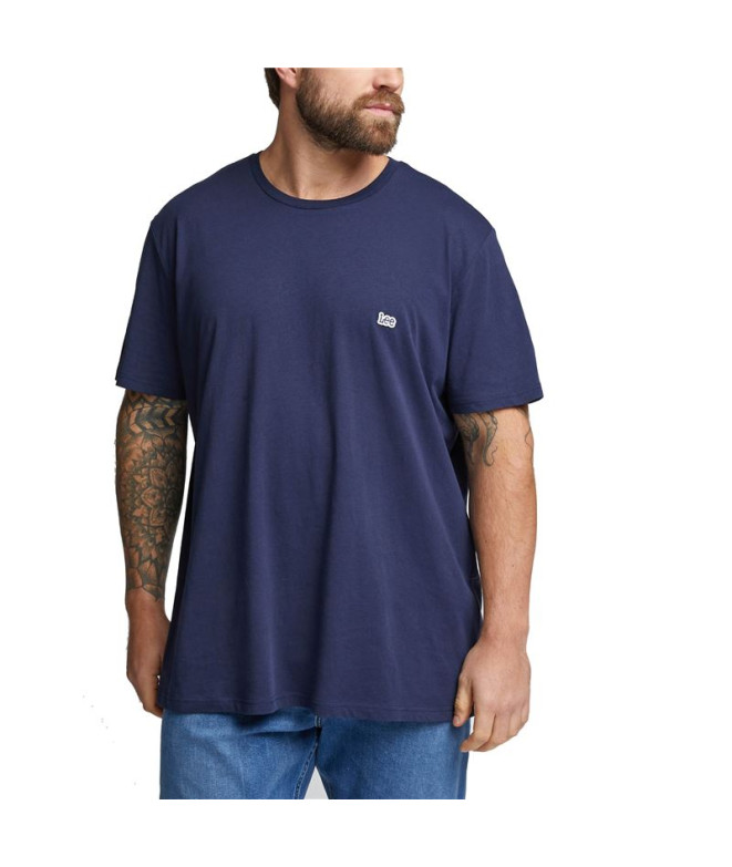 T-shirt Lee Ss Patch Logo Navy Homme