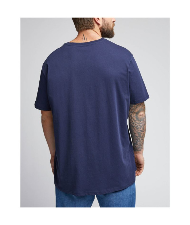 Camiseta Lee Ss Patch Logo Navy Homem