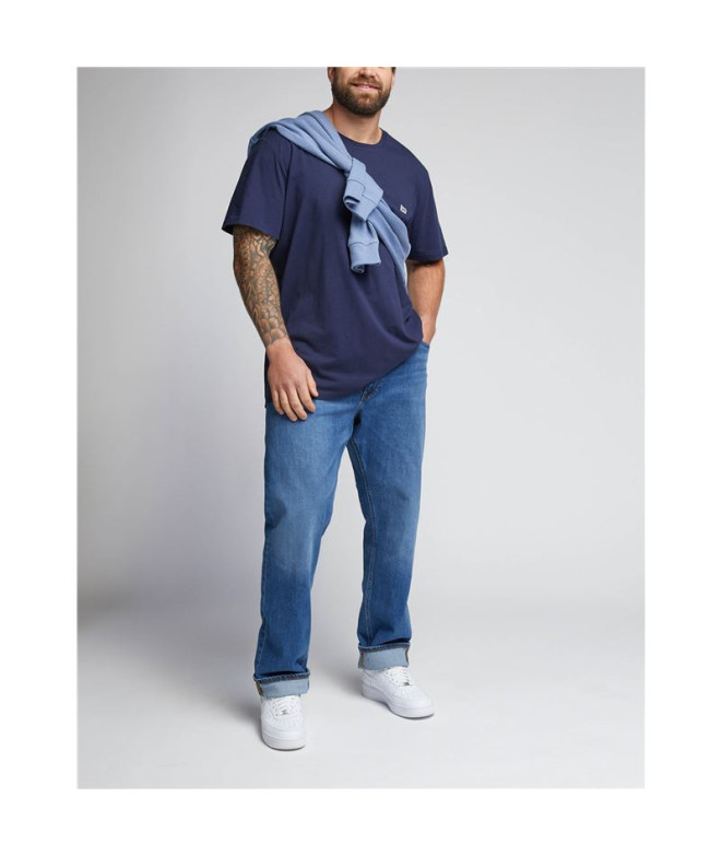 Camiseta Lee Ss Patch Logo Navy Homem