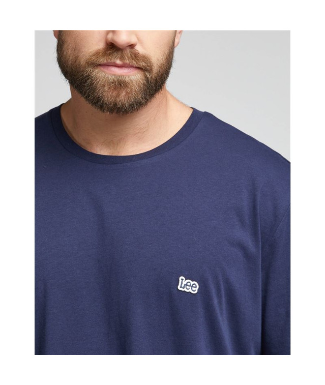 Camiseta Lee Ss Patch Logo Navy Homem