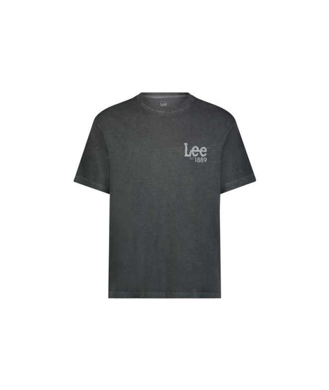Camiseta Lee Loose Logo Washed Negro Hombre