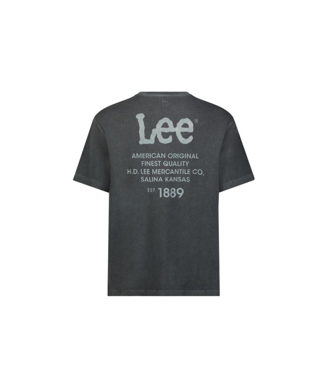 T-shirt Lee Loose Logo Washed Black Homme