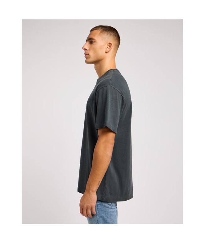 Camiseta Lee Loose Logo Washed Negro Hombre