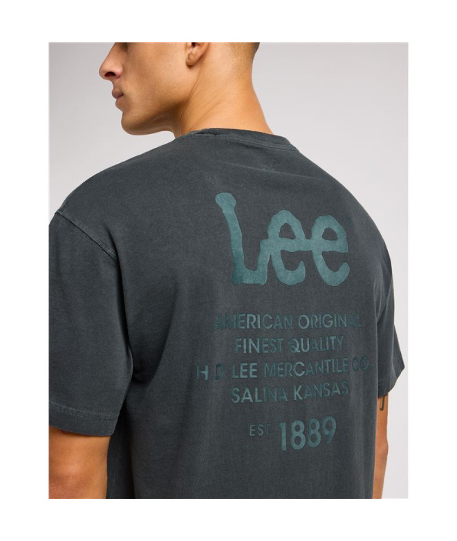 T-shirt Lee Loose Logo Washed Black Homme