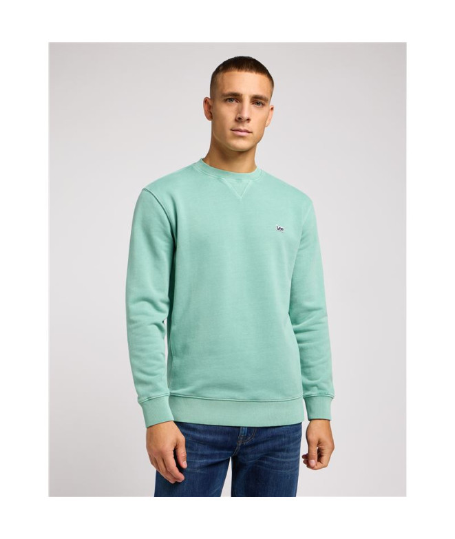 Sweat Lee Plain Crew Intuition Grey Homme