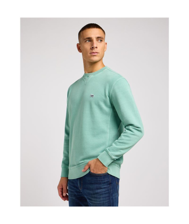 Sweat Lee Plain Crew Intuition Grey Homme