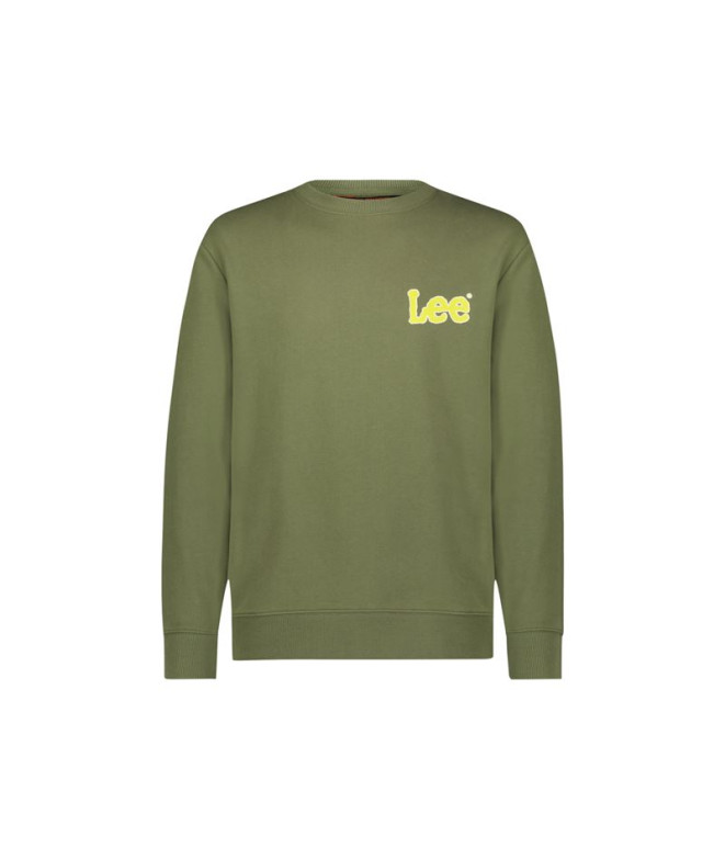 Sweat Lee Wobbly Vert olive Homme