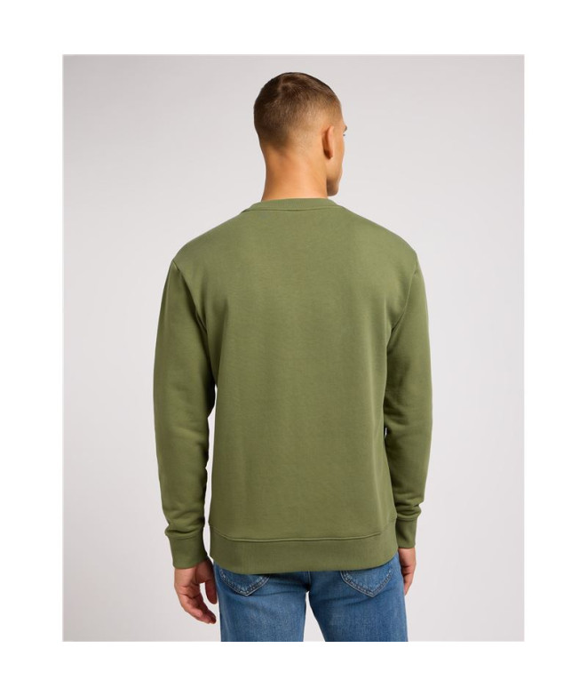 Sweat Lee Wobbly Vert olive Homme
