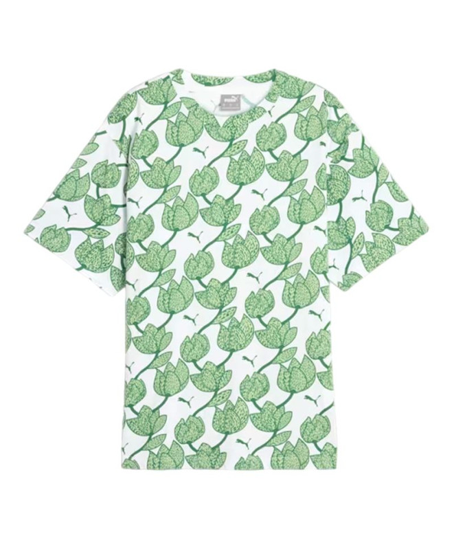 Camiseta Puma Essential+ BLOSSOM AOP Verde Mujer