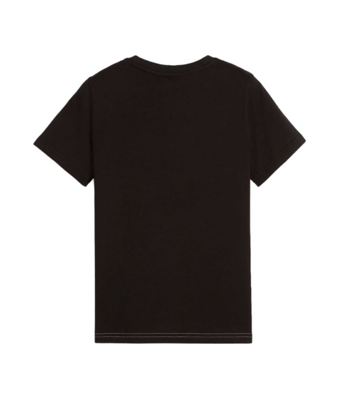 Camiseta Puma Essential BLOCK Preto/Cinza Infantil