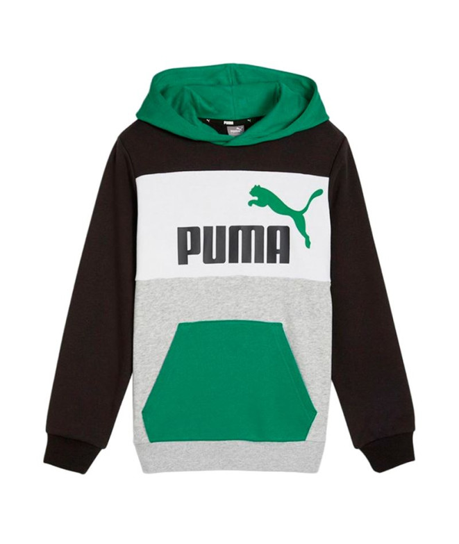 Sudadera Puma ESS BLOCK Negro/Verde Infantil
