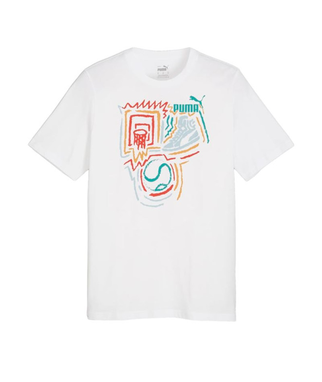 Camiseta Puma Graphics Branco Homem