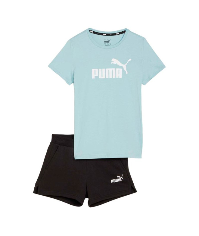 Survêtement Logo Puma & e Turquoise Enfant