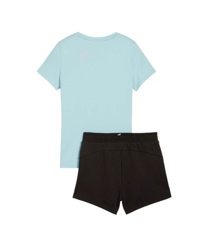 Survêtement Logo Puma & e Turquoise Enfant