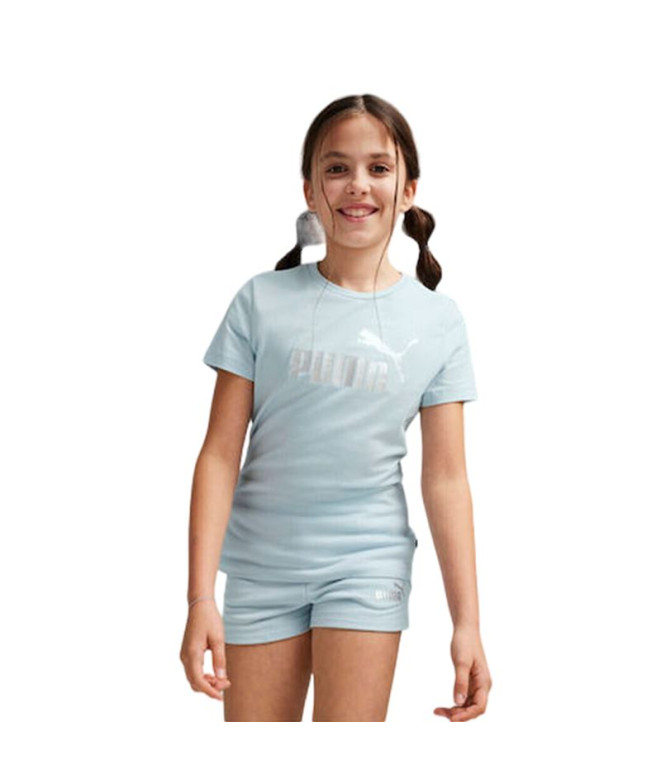 Camiseta Puma Essentials+ Turquesa Infantil