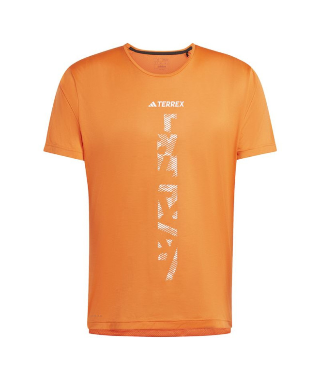 Camiseta por Trail adidas Agravic Terrex Homem Laranja