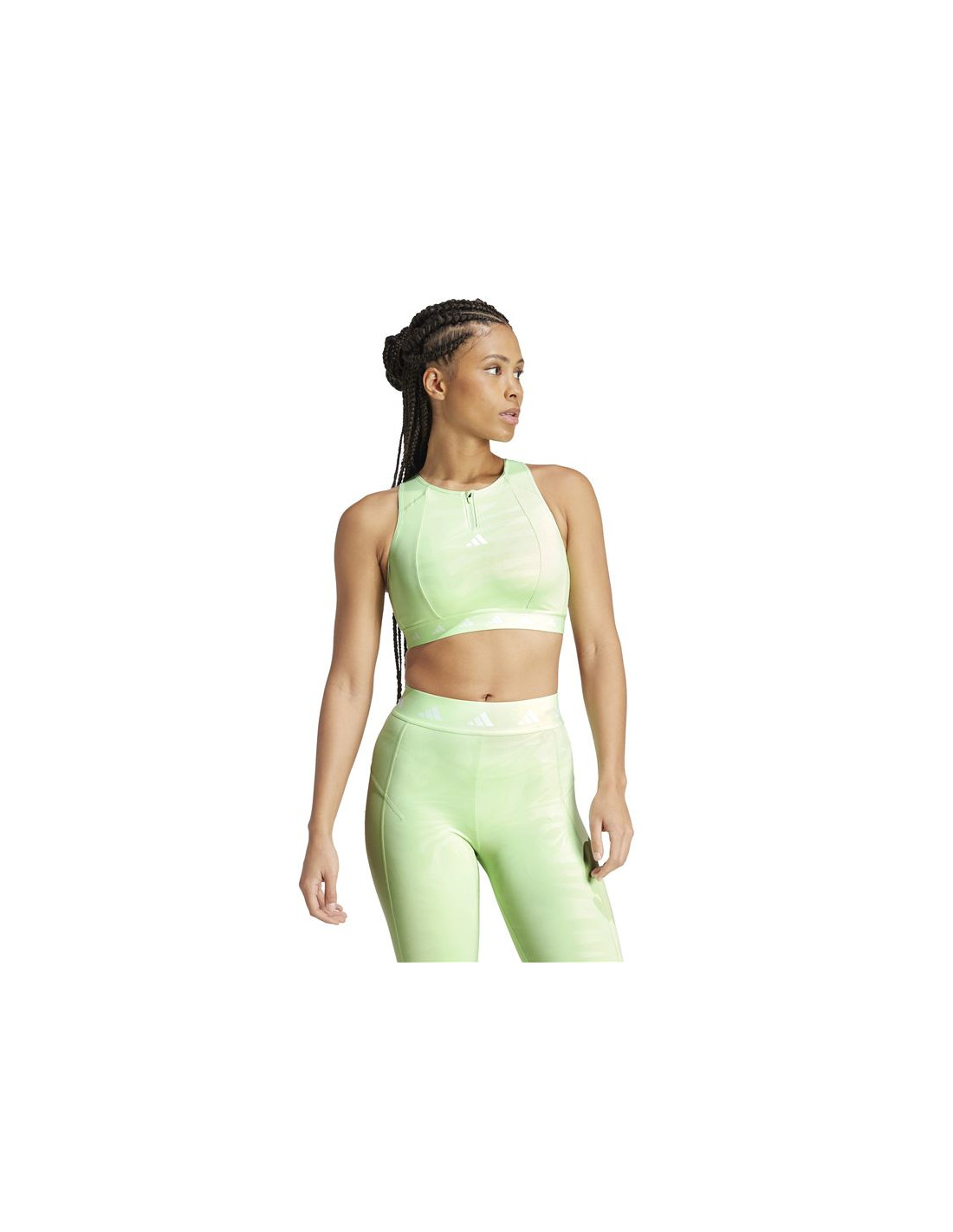 Brassiere de sport adidas Essentials Powerimpact Medium-Support Femme Vert