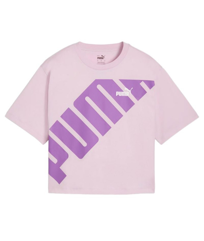 Camiseta Puma Power Cropped Roxo Mulher