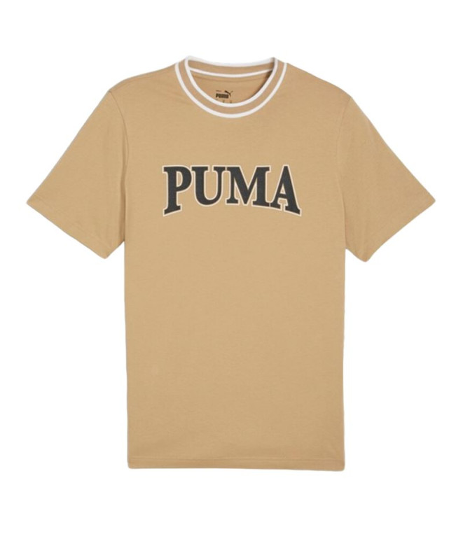 Camiseta Puma Squad Big Graphic Bege Homem