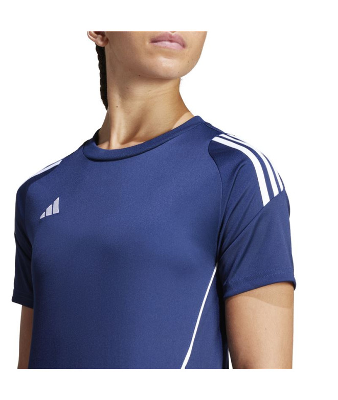 Camiseta de Futebol adidas Tiro24 Mulher Azul