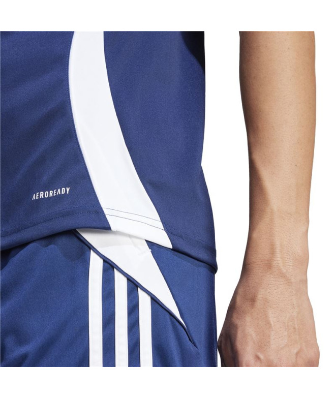 Camiseta de Futebol adidas Tiro24 Mulher Azul
