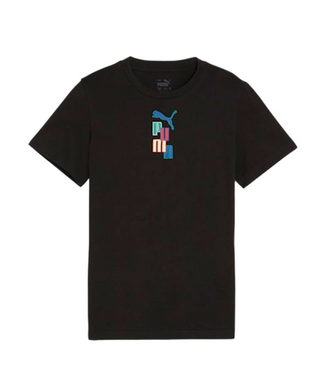 Camiseta Set Puma Ready Better Preto Infantil