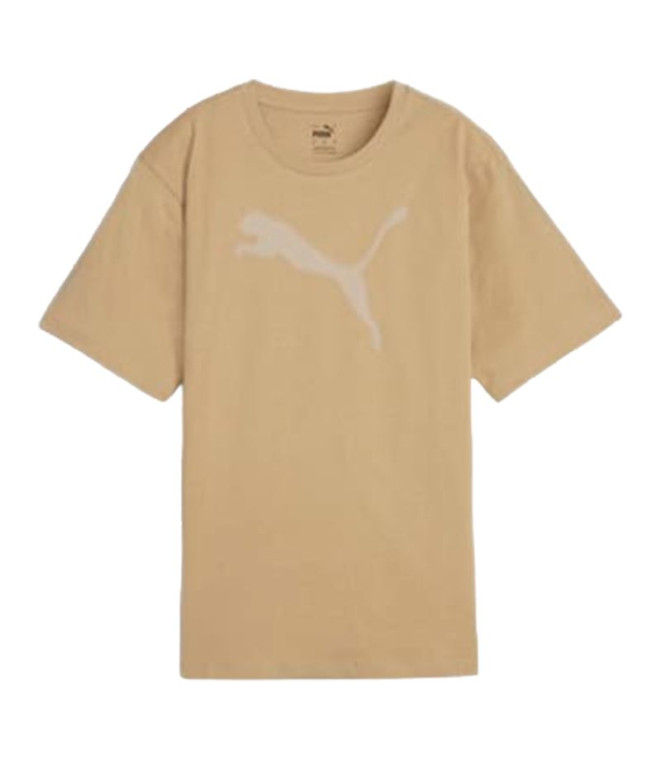 Camiseta Puma HER Graphic Bege Mulher