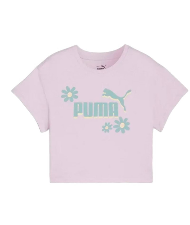 T-shirt Puma GRAPHICS Summer Flow Purple Enfant