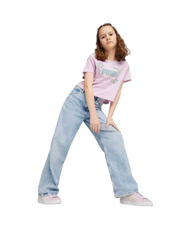 T-shirt Puma GRAPHICS Summer Flow Purple Enfant